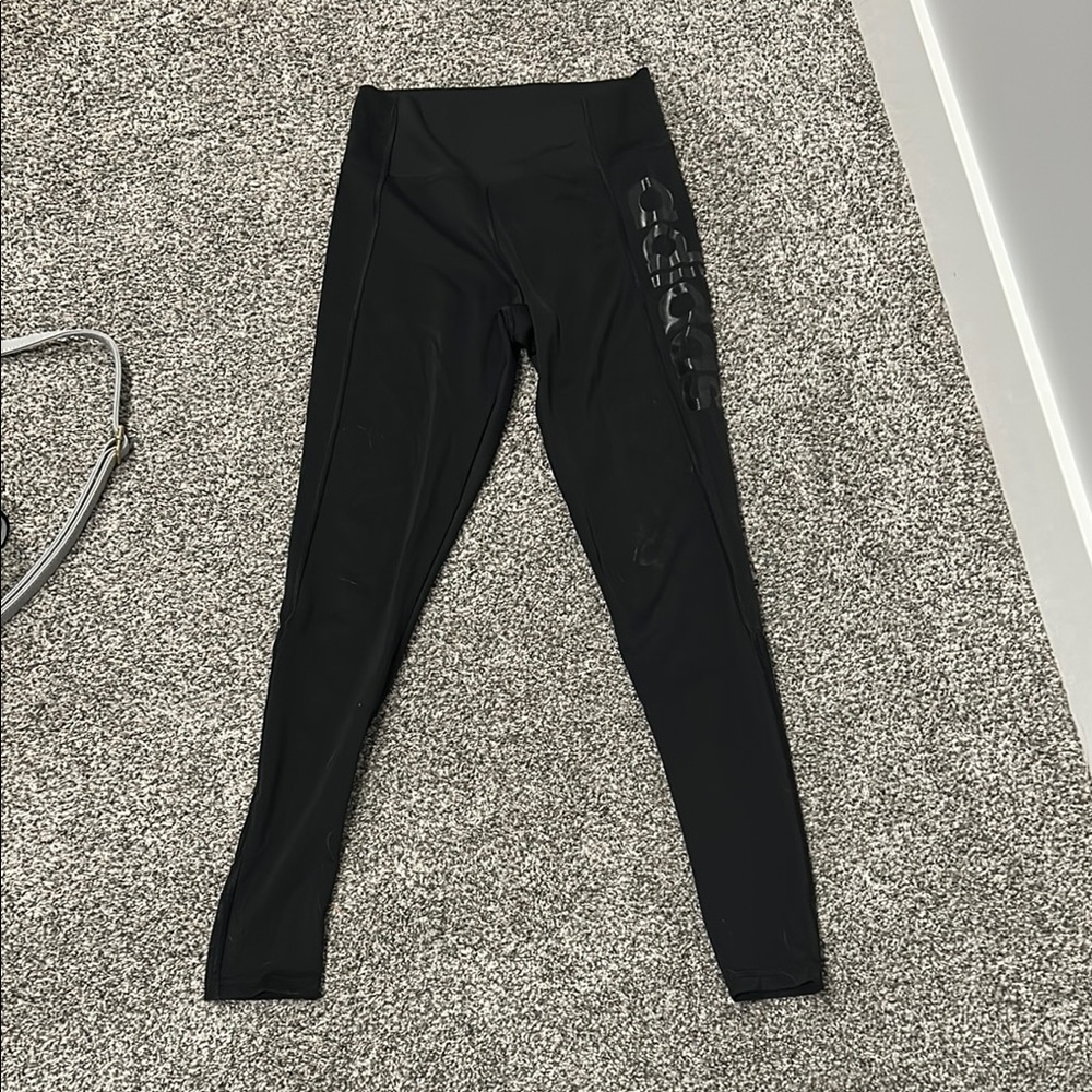 Adidas Black Leggings with Mesh on the Calves